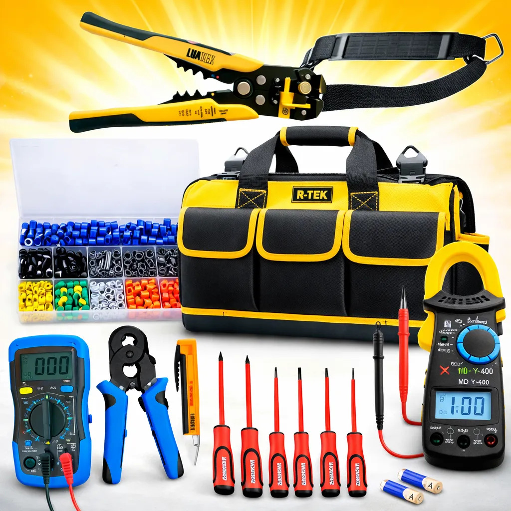 Kit Ferramentas Eletricista Profissional + Bolsa+ Acessorios
