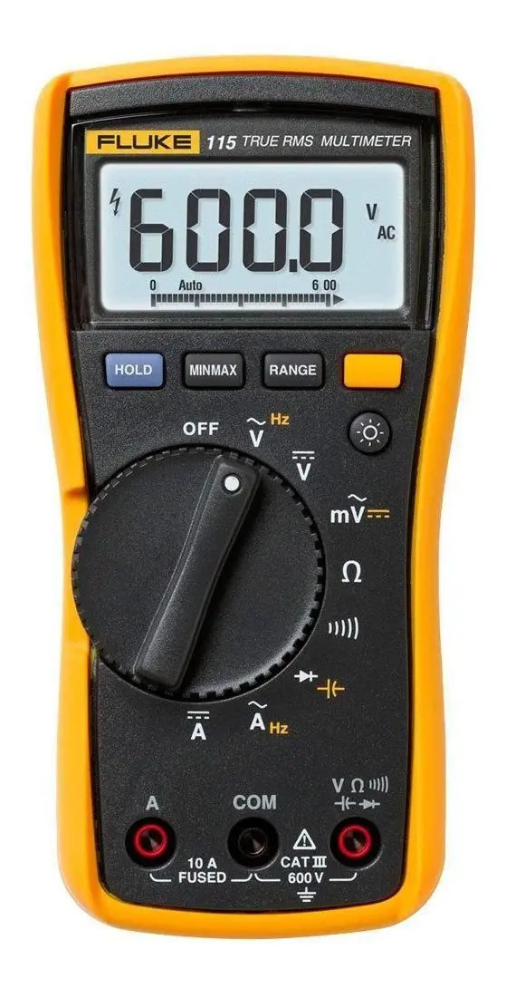 Multímetro Digital True RMS 600 V 10 A 6000 Contagens CAT III Fluke-115