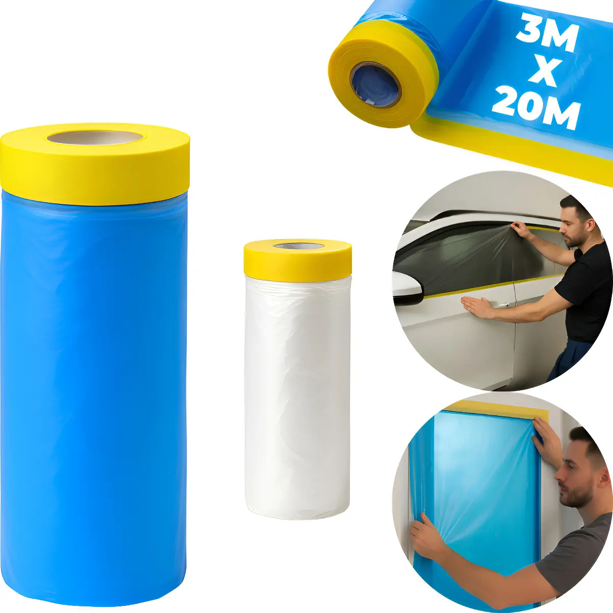 Filme Eletrostático Mascaramento Proteção Pintura Obra 3x20m