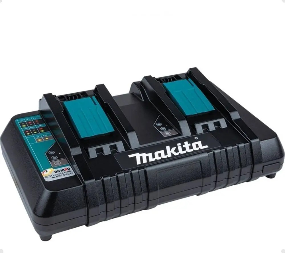 Carregador Duplo De Bateria 18v Dc18rd 127v Makita 196928-9