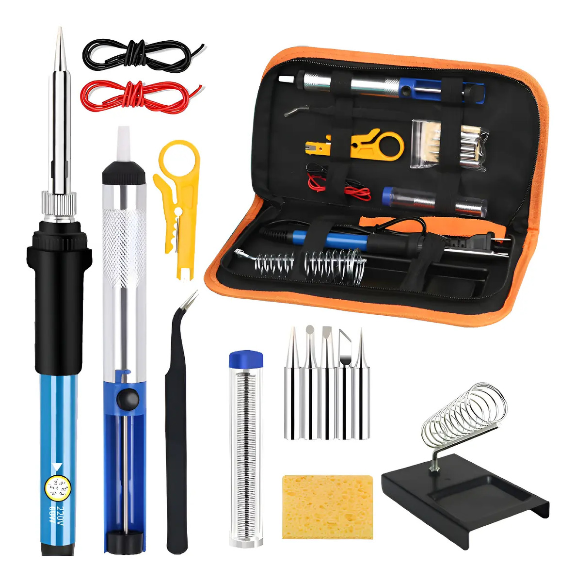 Kit Ferro De Solda 60w Profissional Completo Ajustavel
