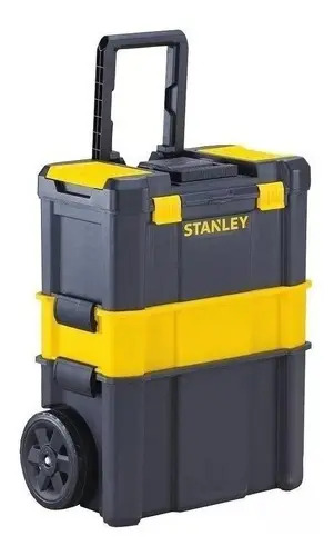 Caixa de ferramentas de plástico Stanley stst18631 com rodas 62,3 cm x 28 cm preta