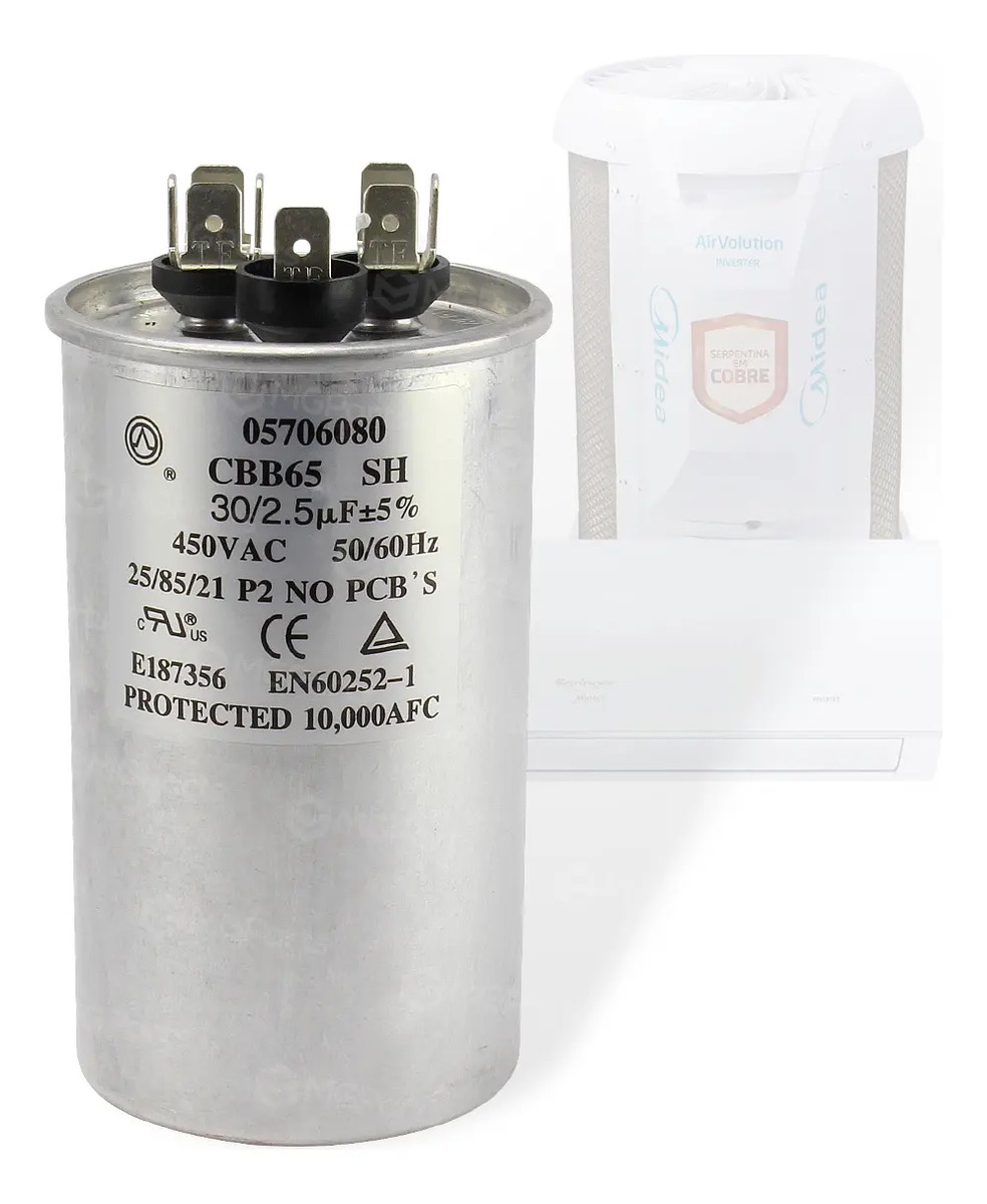 Capacitor 30+2.5uf 450vac Springer Midea Ar Condicionado