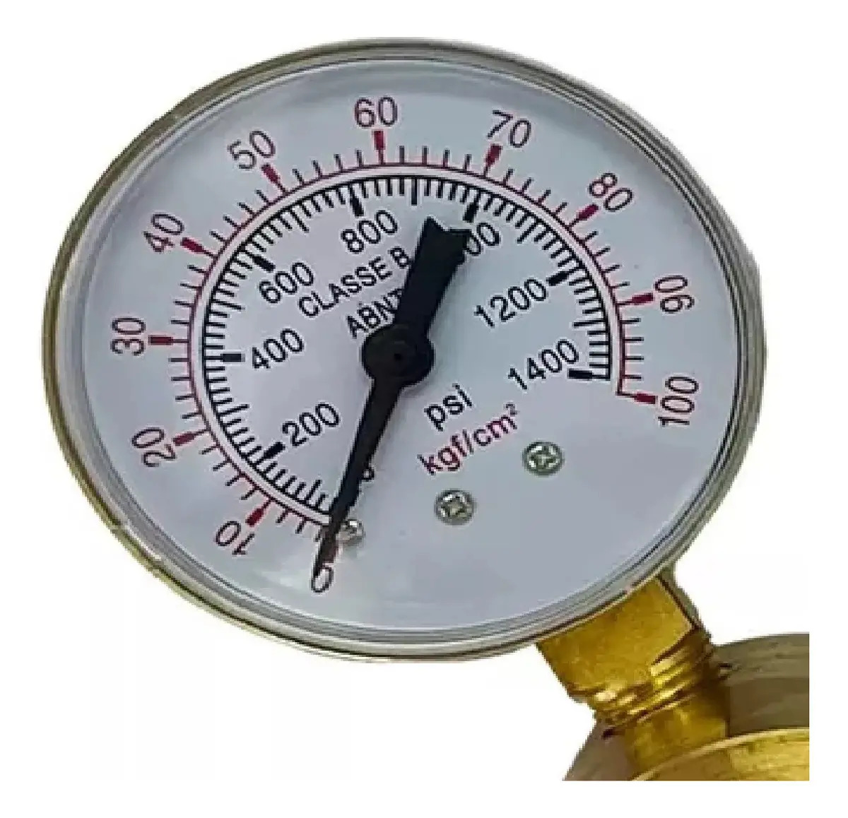 Manômetro Alta Pressão 1000psi Reposição Nitrogênio Oxigênio 1/4 NPT