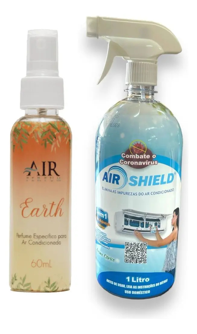 Líquido Limpeza Ar Condicionado Air Shield 1l + Perfume 60ml