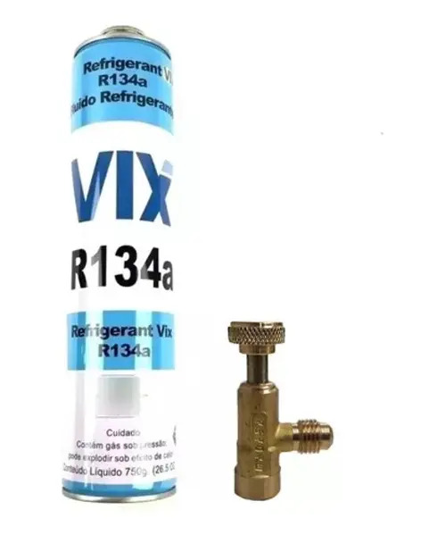 Válvula Acionadora + Gás Refrigerante R134a 750g