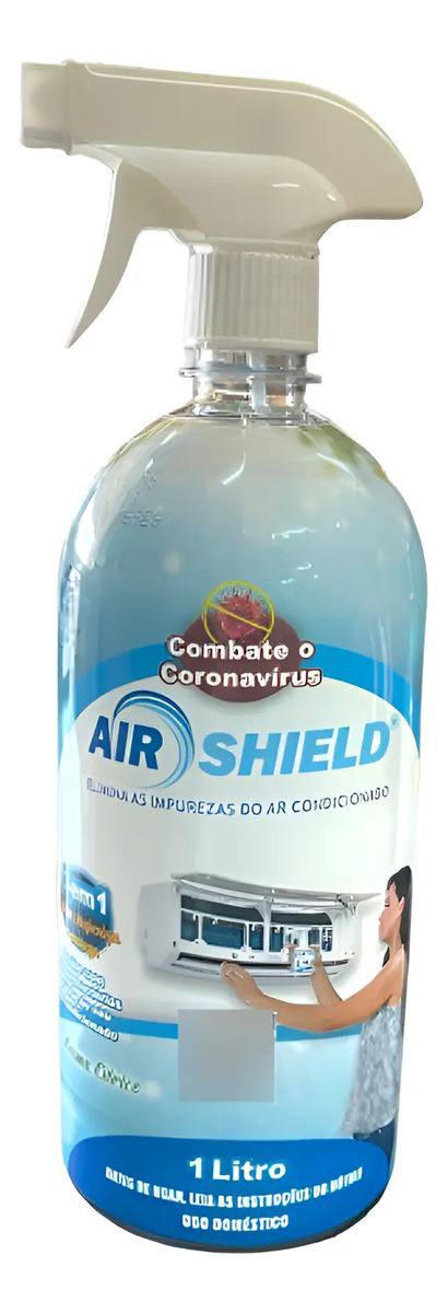 Air Shield Limpador Protetor E Bactericida 1l C/ Gatilho