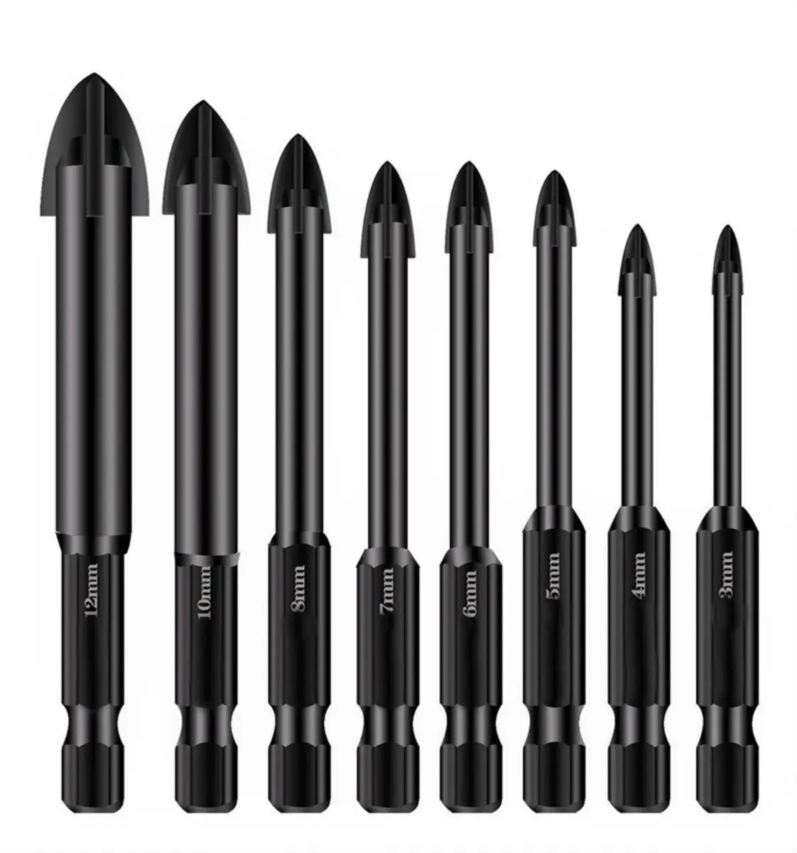 Kit Broca Indestrutível Titanio Universal Fura Tudo 8pcs