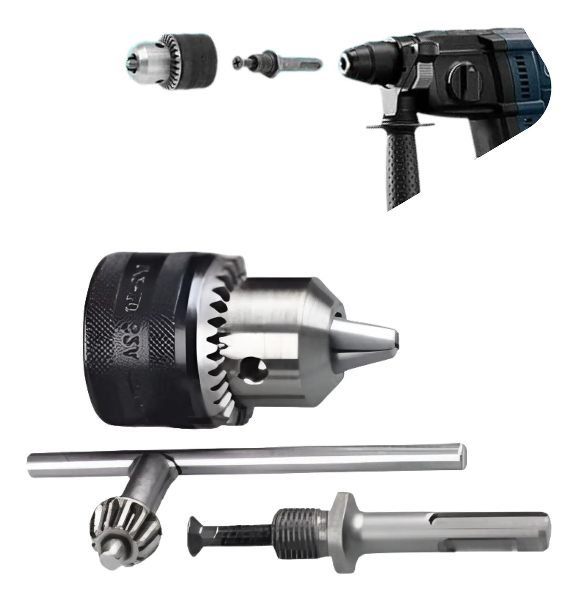 Mandril 1/2 1,5-13mm Com Adaptador Sds Plus