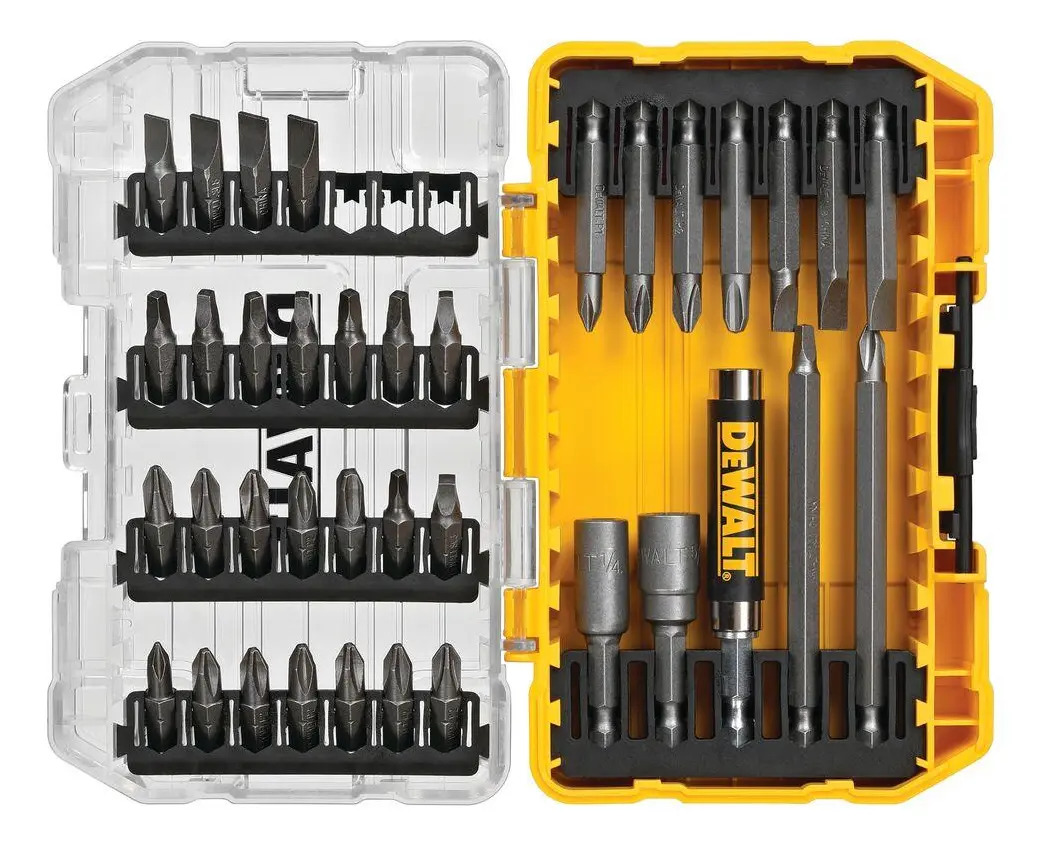 Jogo de Chaves 37 Peças Dewalt DW2163 Pontas Phillips, Fenda e Quadrada