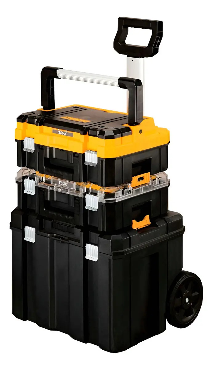 Caixa de ferramentas Dewalt Tstak Dwst60404, 3 peças, amarela