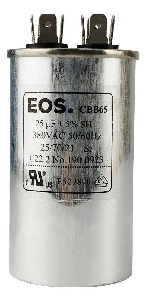 Capacitor A/c 25 Uf 380v Simples
