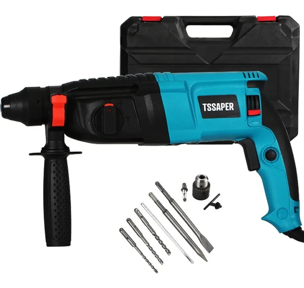 Martelete Perfurador Rompedor 4j Sds Plus 960w Profissional maleta e acessórios - Tssaper TMA4J