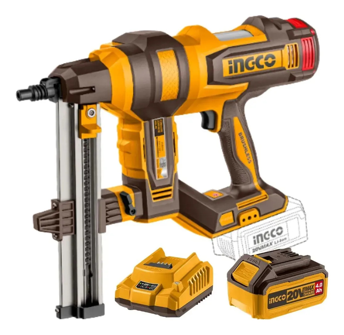 Pinador Concreto Ingco 20v Bl 15-40mm 2 Baterias 4ah P20s