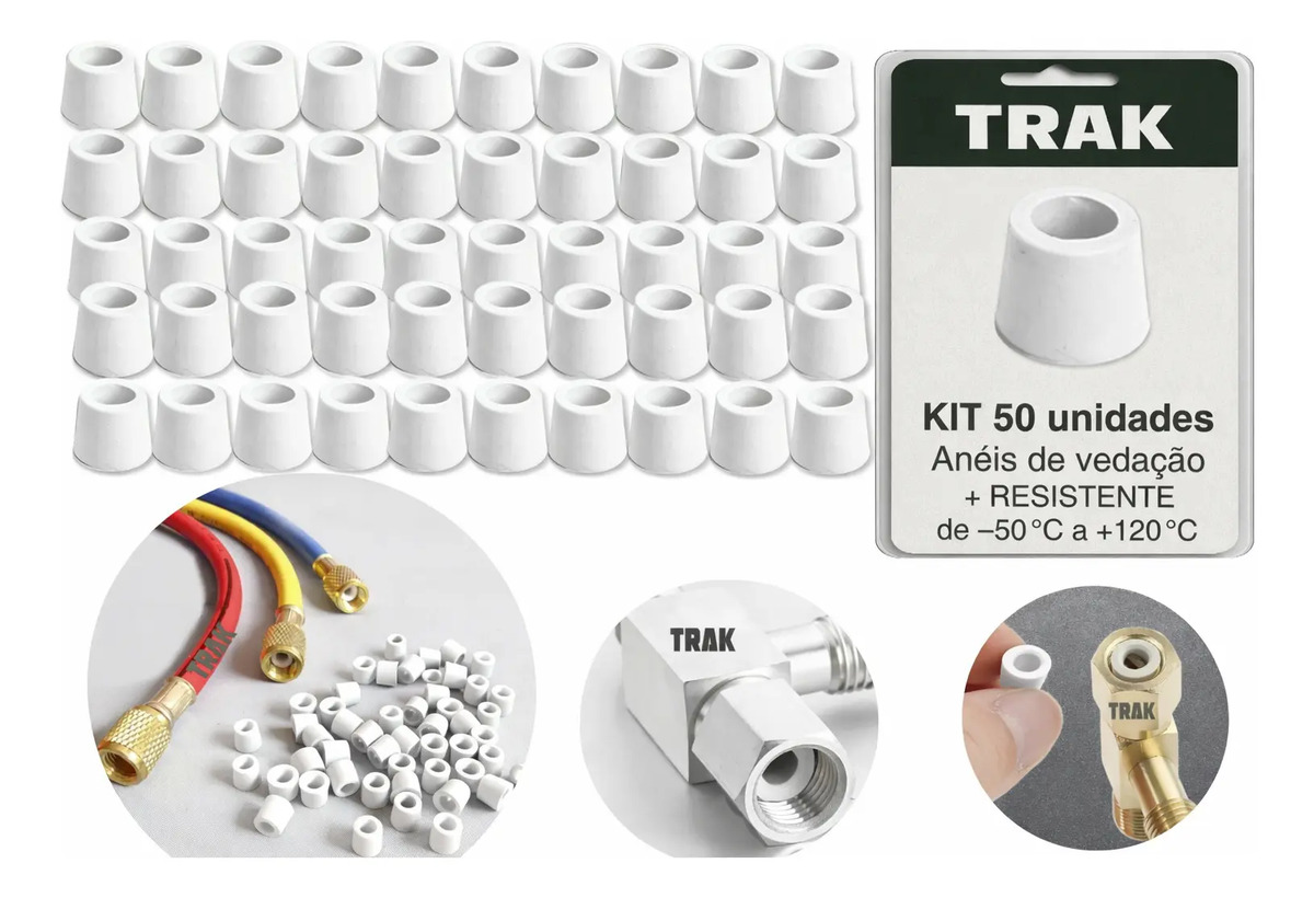Kit 50un Reparo Vadacao Borracha Mangueira Manifold 1/4 Trak