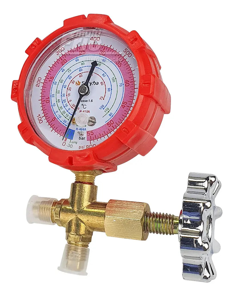 Manifold Suryha 1 Via Alta Para R22 R404 R134A R410 Com Manômetro
