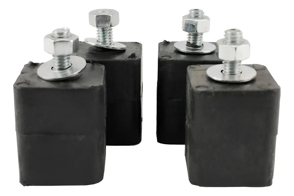 Calço De Borracha Mini Para Condensadora 4 Unidades Preto