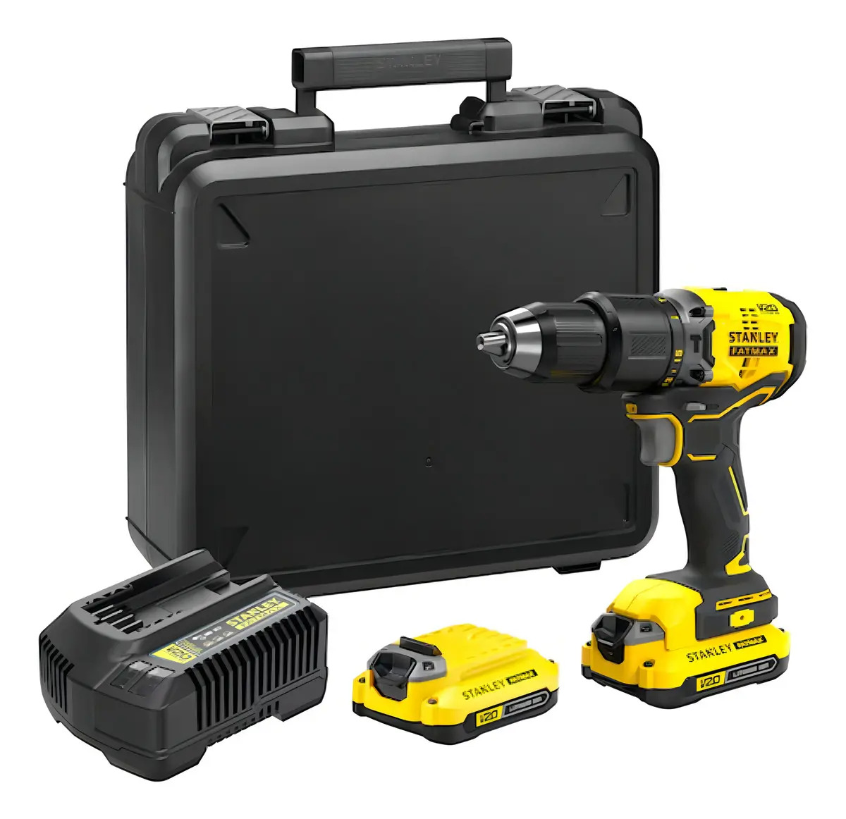 Parafusadeira e Furadeira de Impacto 13mm 20V STANLEY SBD715C2K Com 2 Baterias, Carregador e Maleta