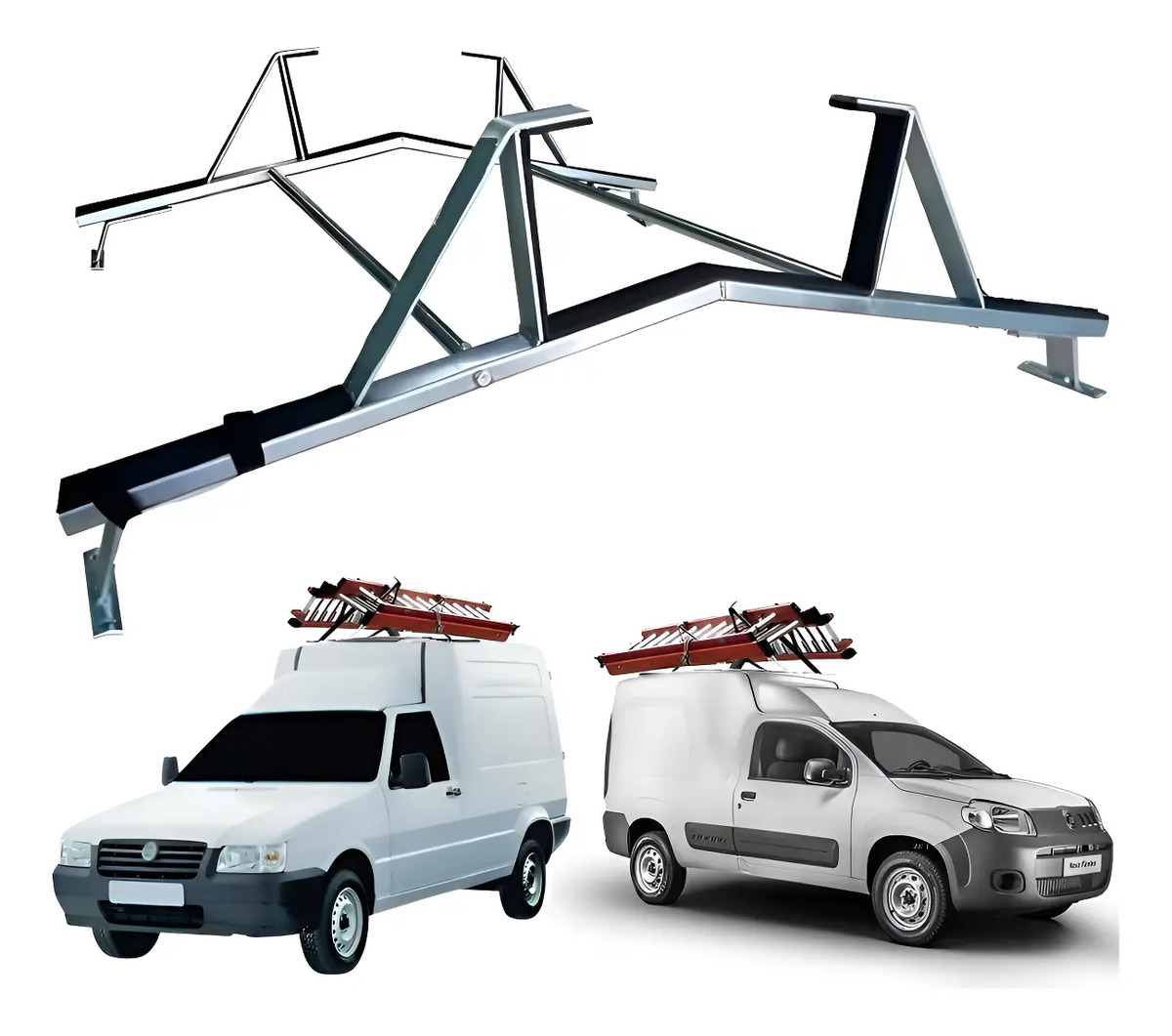 Rack Teto Suporte Porta Escada Universal Fiat Fiorino Todas