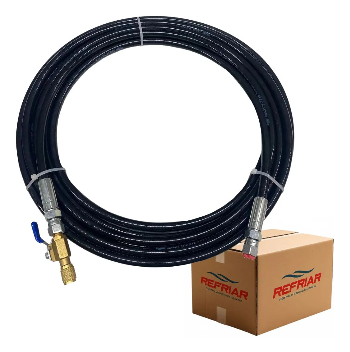 Mangueira Nitrogênio 8 Mts 1/4 Sae Registro Bola 1/4 Suryha