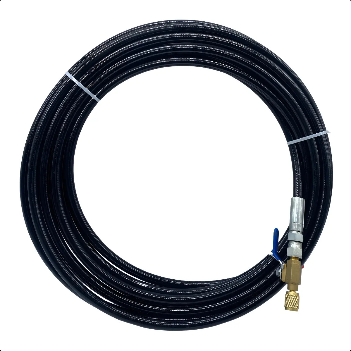 Mangueira Nitrogênio 8 Metros 1/4 Registro Bola 1/4 5500psi Suryha Premium