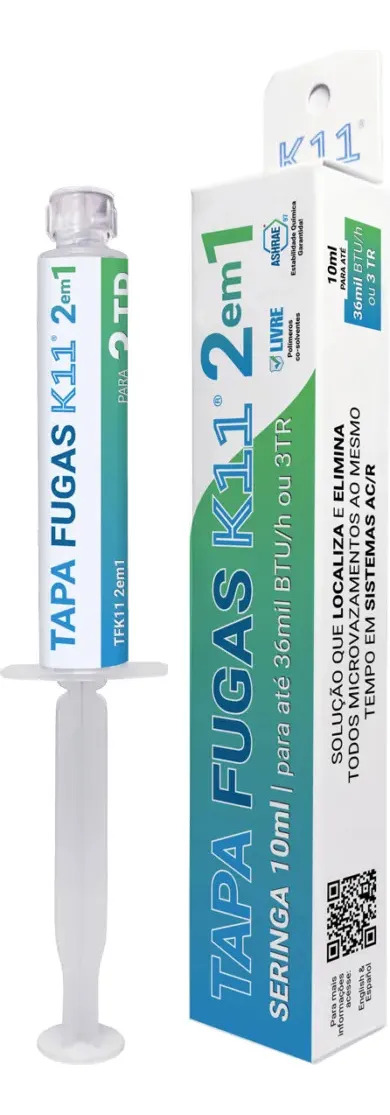 Tapa Fugas K11 Contraste 2em1 Seringa 10ml 3tr Até 36000btus
