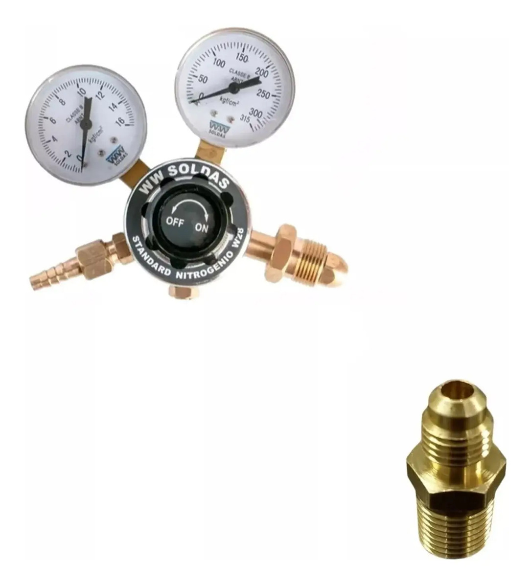 Regulador De Nitrogênio W28 + Adaptador De Manifold Wwsoldas