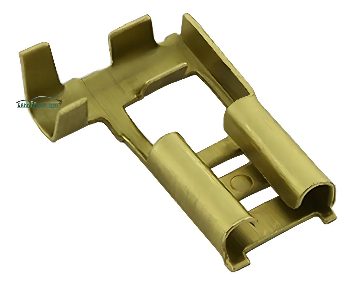 100 Terminais Conector Bandeira 6,3mm Fio Latão Conexão Segura