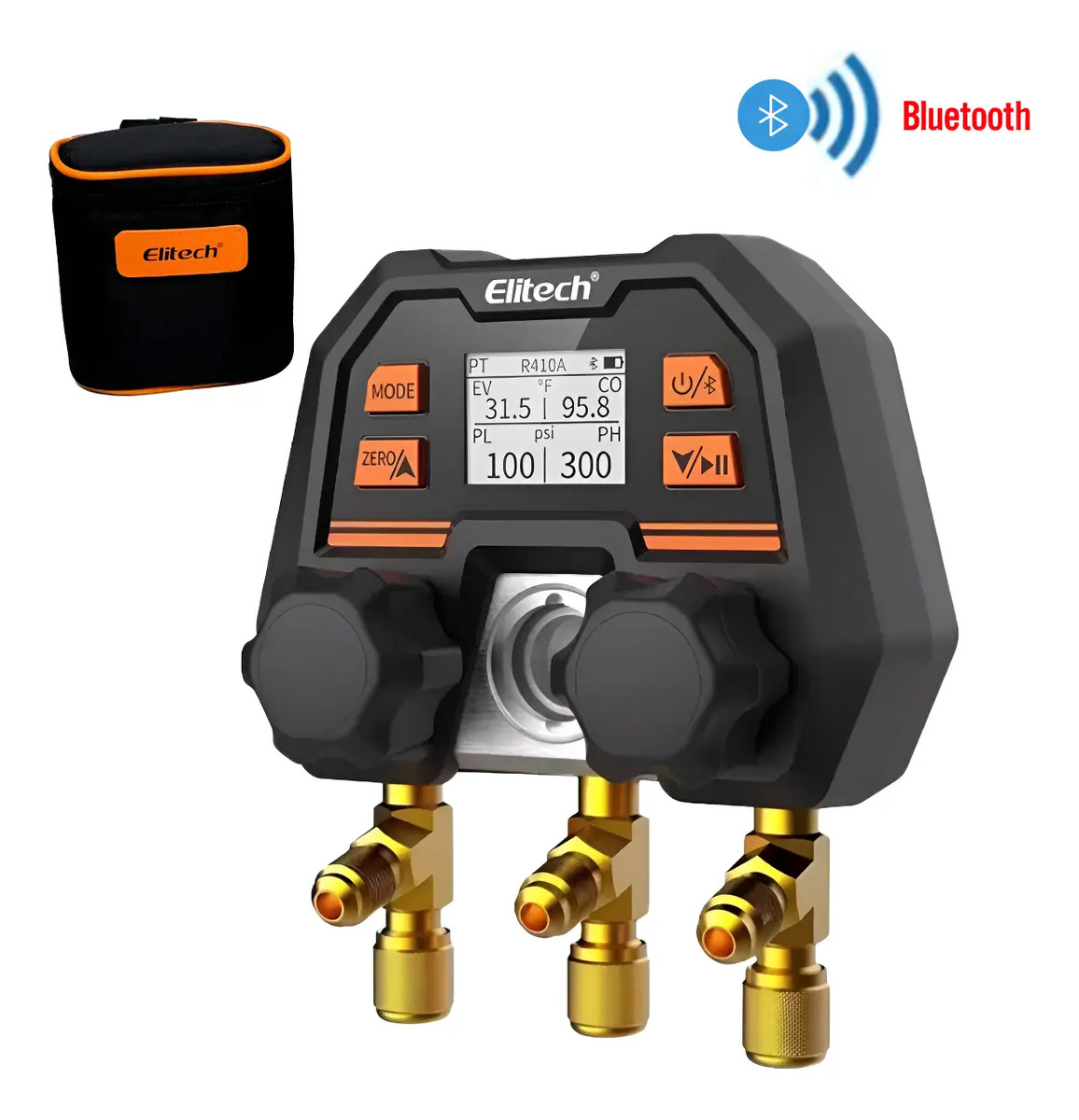 Manifold Digital 2 Vias Com Bluetooth Ms-100 - Elitech