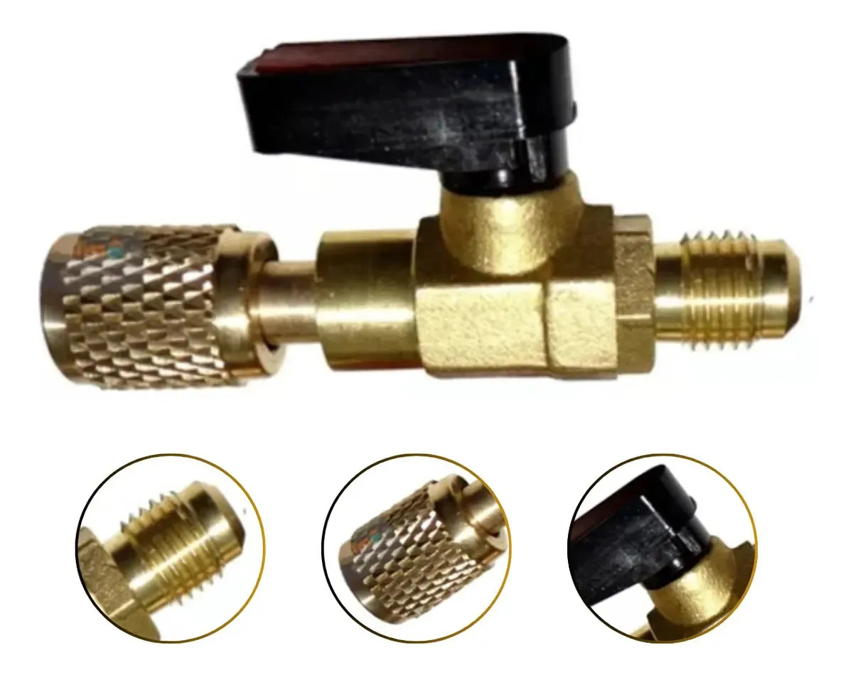 Válvula Tipo Bola Para Manifold, Vacuômetro, Bomba De Vácuo