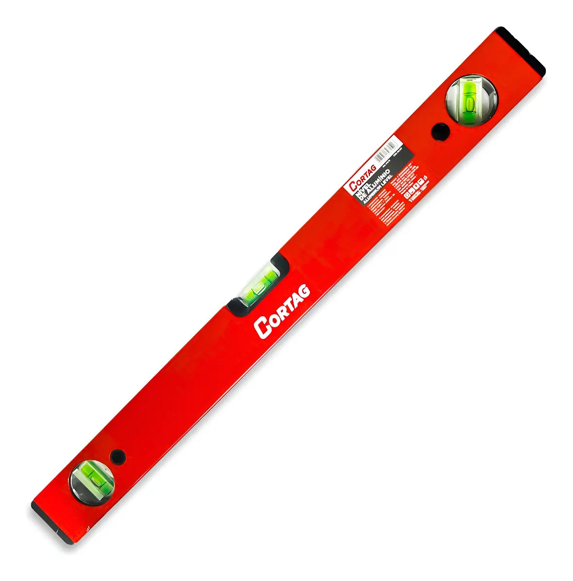 Nivel Manual De Aluminio Cortag 60cm Base Magnetica 3 Bolhas