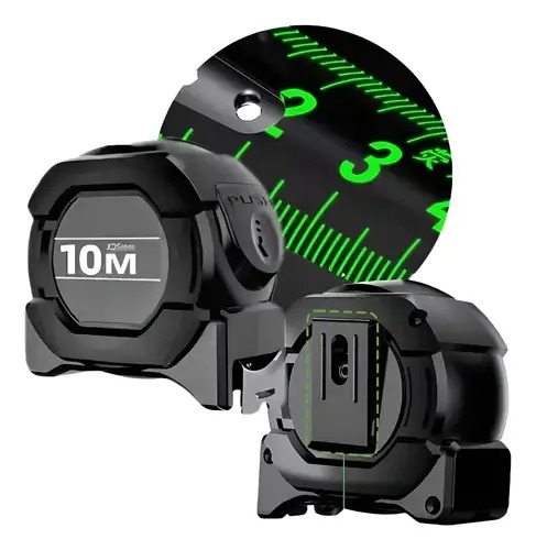 Trena Profissional Fita Métrica Fluorescente Trava 10 Metros