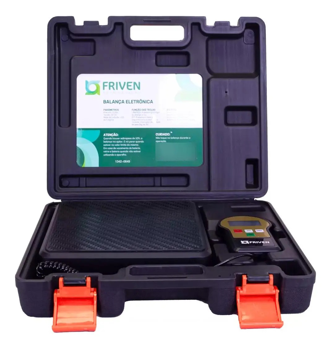 Balança Para Ar Condicionado Refrigeração Até 100kg Digital Cor Preto