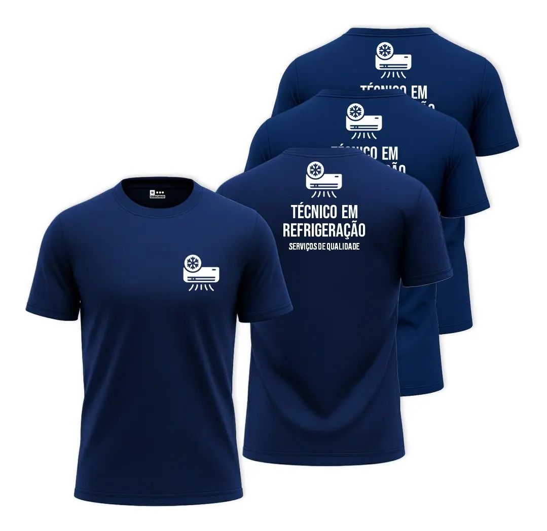Kit C/ 3 Camisas Técnico Em Refrigeração Uniforme Profissão