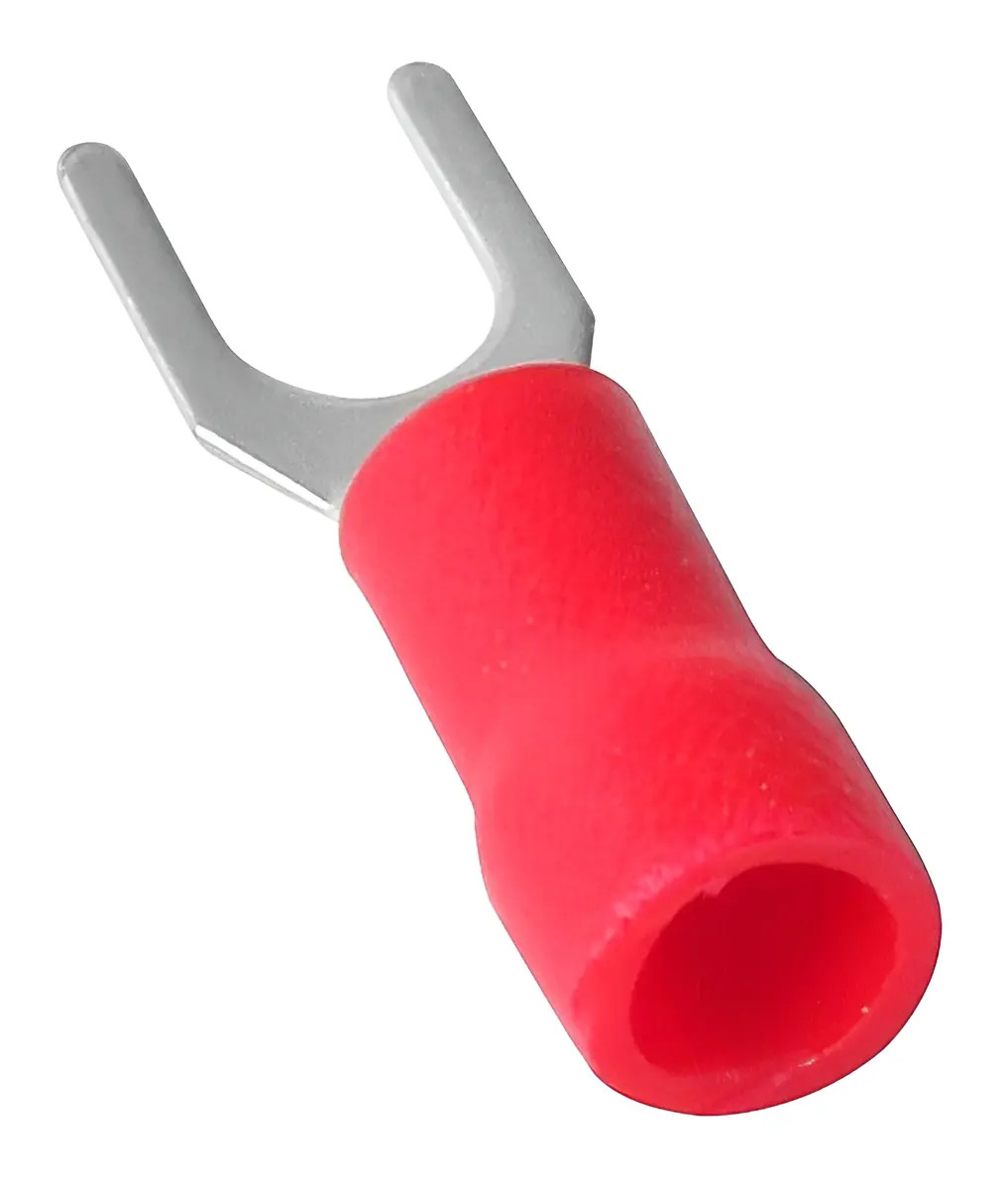 Terminal Forquilha Con-Fio Vermelho Pré Isolado 1,5mm 500un SV1.25-4