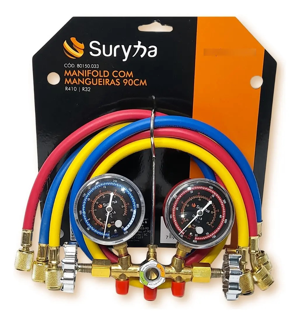 Conjunto Manifold R410 E R32 Mangueira 90cm Suryha 80150.033
