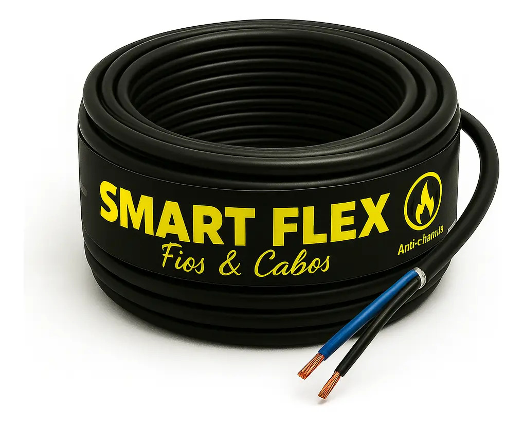 Cabo Pp Preto 2x6,00 Mm - 50 Metros