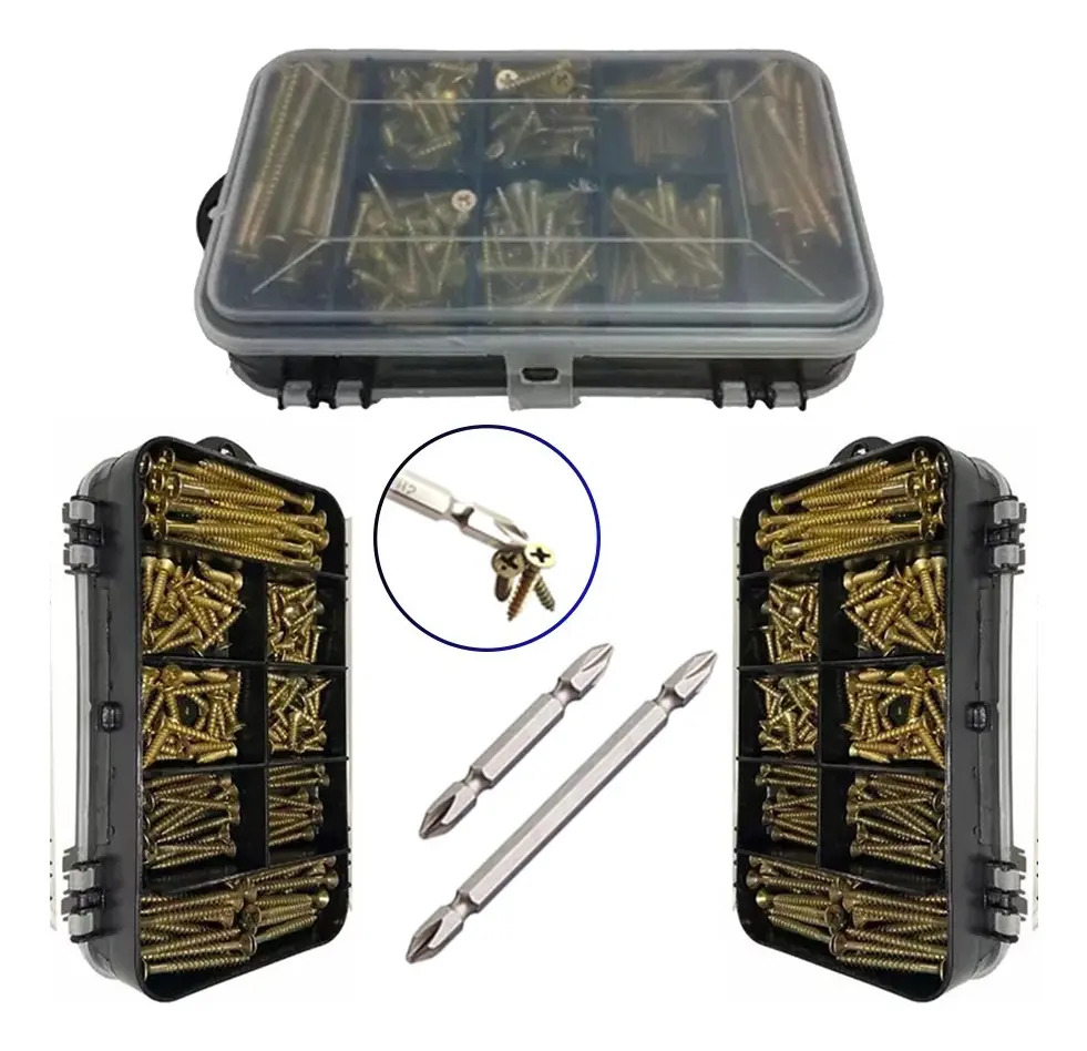 Jogo 300 Parafusos E Buchas + Maleta Cx Pequeno Reparos