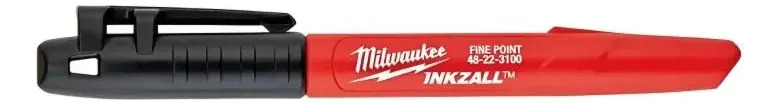 Caneta Marcador Inkzall Preto Ponta Fina - Milwaukee