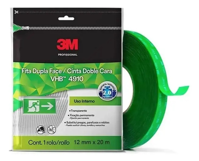 Fita Dupla Face 3m 12mm X 20m Vhb 4910