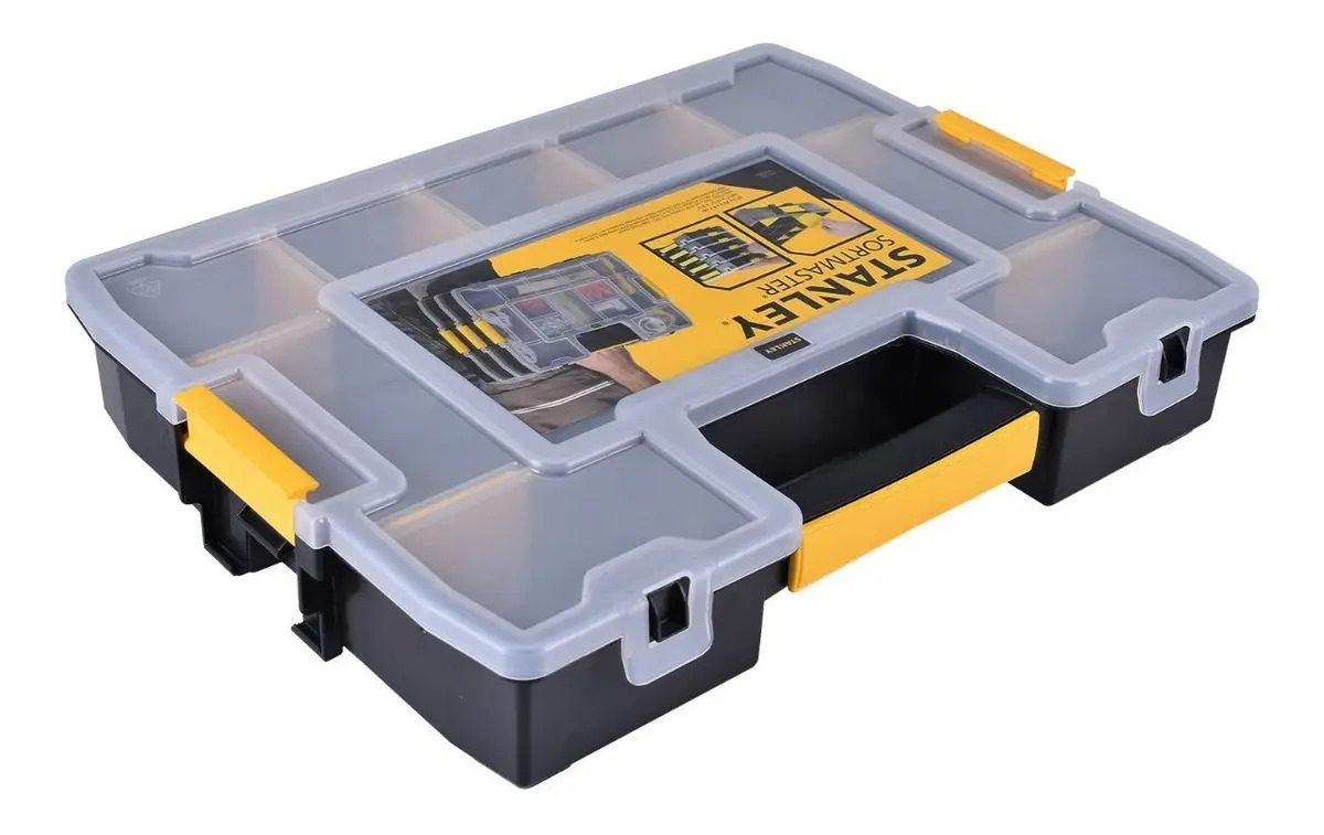 Maleta plástica simple para ferramentas e parafusos 14022 Stanley cor preto