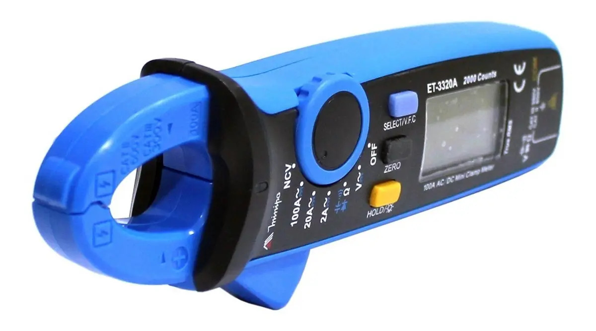 Alicate Amperímetro Digital Minipa ET-3320A 100A True RMS