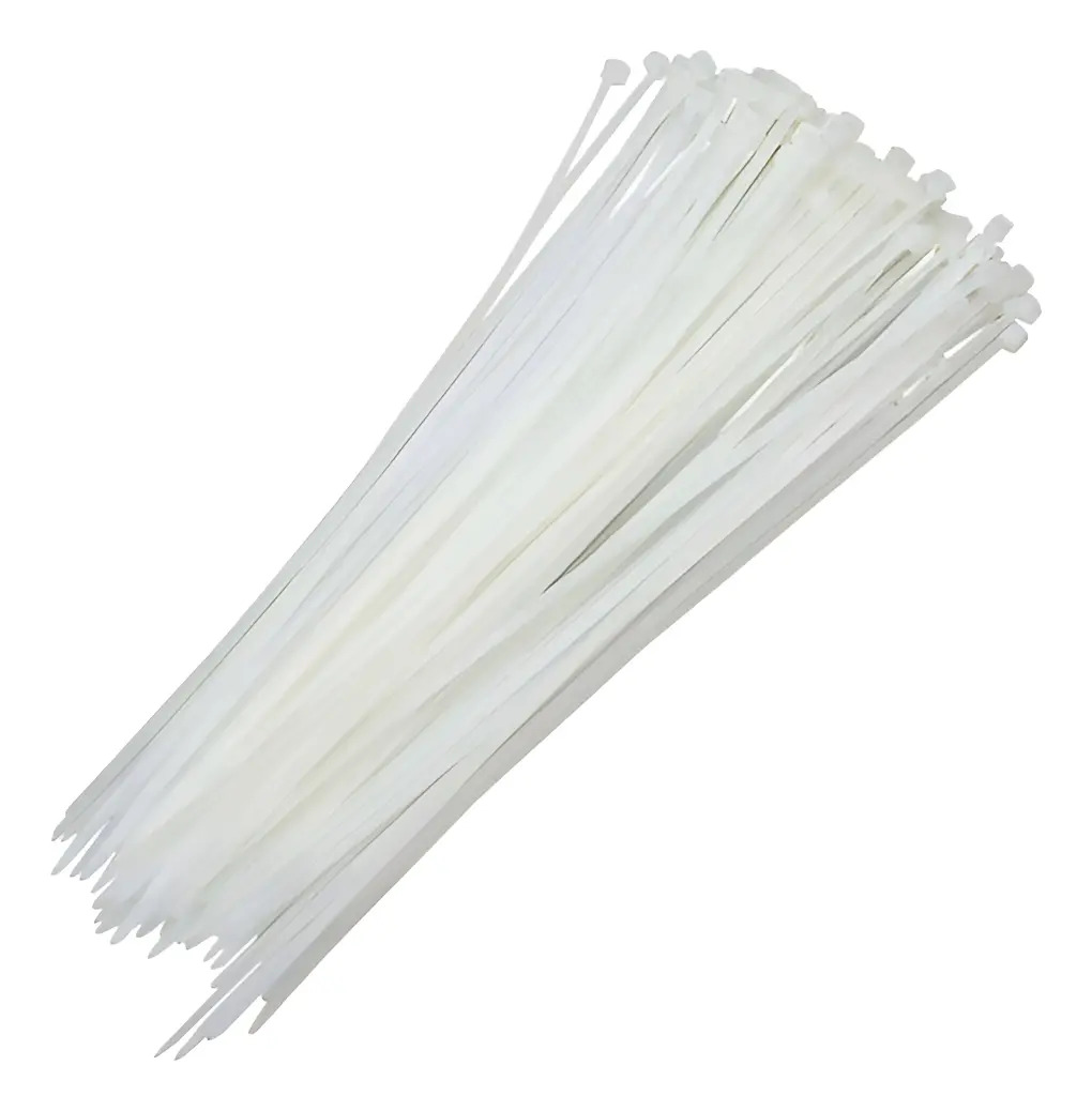 Abraçadeira De Nylon Branca 4,8x500mm Com 100 Unid. Brasfort Cor Branco