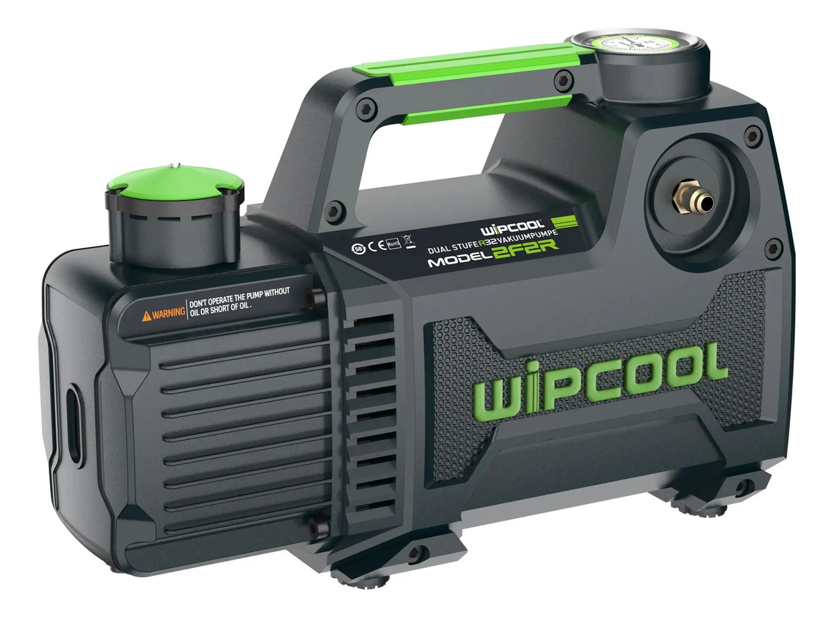 Bomba De Vacuo 1/3cv 3cfm A2l Com Vacuometro Wipcool 2f1.5r