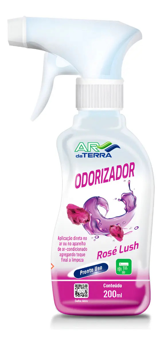Aromatizador Ar Condicionado Ar Da Terra Rose Lush 200ml