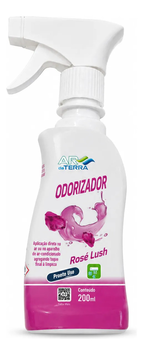 Aromatizador Ar Condicionado Ar Da Terra Rose Lush 200ml