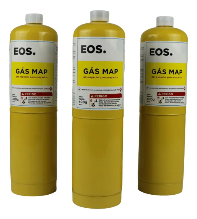 Refil Cilindro Gás Map 400g Para Maçarico Portátil Eos