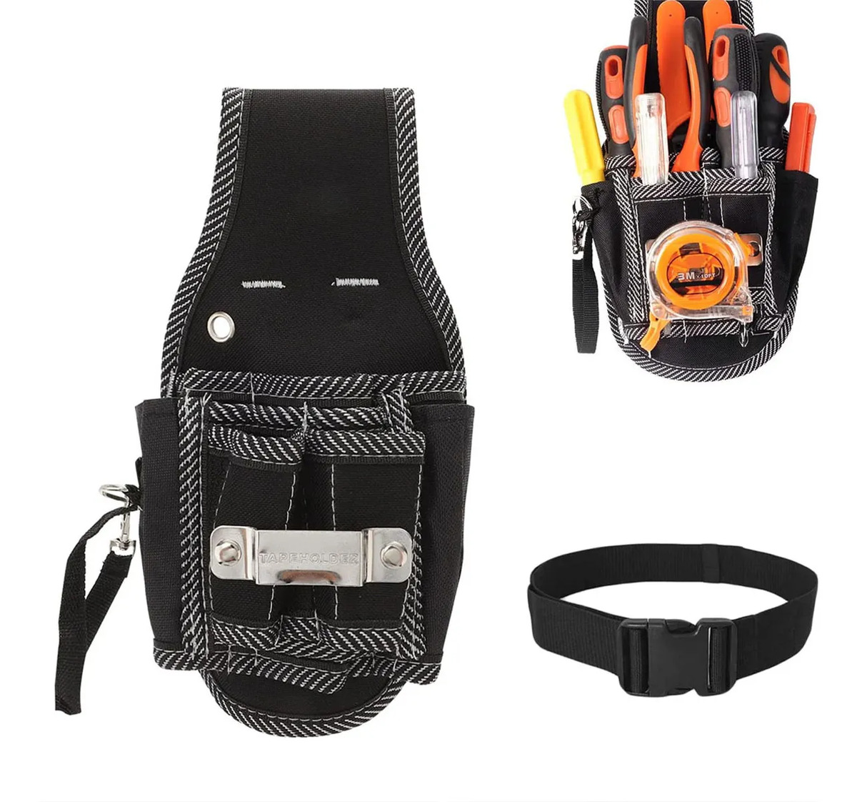 Bolsa Porta Ferramentas Eletricista Carpinteiro Com Cinto