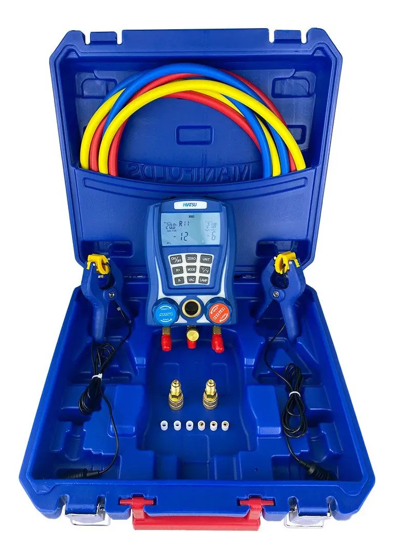 Manifold Digital Refrigeração R134a R410 R22 R32 Hiatsu