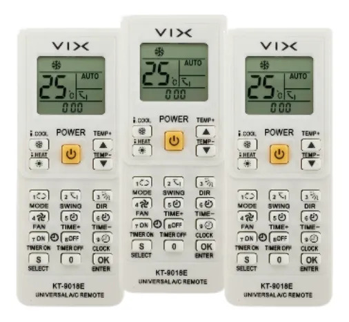 Kit 3 Controle Remoto Universal Ar Condicionado Vix 4000em1